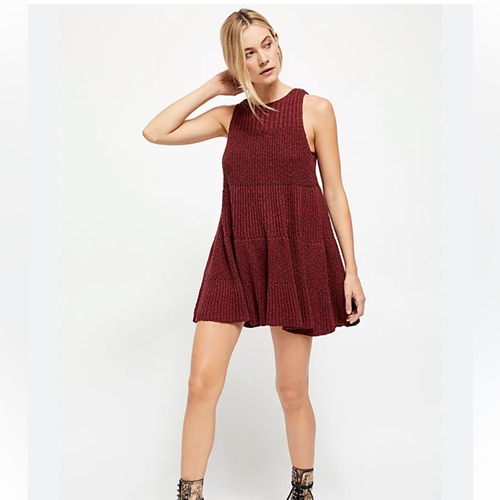 Free People Waterfall Ruffle Sweater Dress